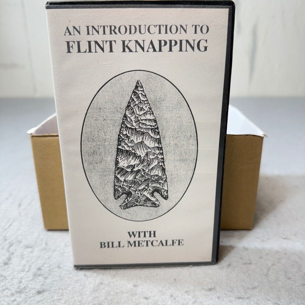 Mound Builder Book An Introduction to Flint Knapping VHS Bill Metcalfe 1995 Good